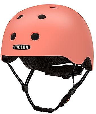 Melon Fahrradhelm »Miami« für Damen, Herren und Kinder | Leichter & sicherer urbaner Cityhelm mit Magnetverschluss, individuell anpassbar in lachsrot, Pastell | Größe M-L (52-58 cm) …