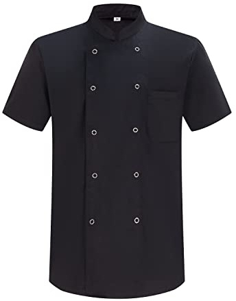 MISEMIYA - Herren Kochjacke - Herren Kochjacke - Hospitality Uniform 6821 - X-Large, Kochjacke 6821 - Schwarz