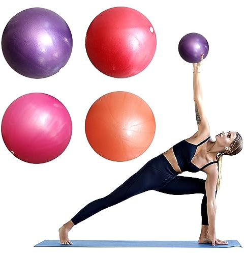 MFCGHXR 4 PCS Soft Stability Ball, Soft Pilates Balls, Exercise Balance Ball Gym Fitness Ball, for Pilates, Yoga, Core Training and Physical Therapy (4 Colors, 10 Inch / 25 Cm)