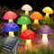 Homeleo 8 Stück Cracked Style Pilze Solarlampen für außen Garten, Solarleuchten Gartendeko für draußen, Solar Powered Pilz Garten Pfahl Lichter für Halloween außen Garten Balkon Deko