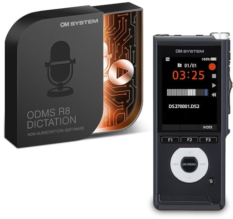 Dictée numérique OM SYSTEM DS-2700 (Logiciel de dictée ODMS R8 pour PC Windows)