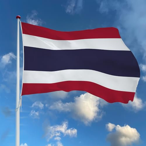 3x5 Foot Thailand Flags Brightly Coloured Thai Flags National Celebration Parade Party Supplies Patio Decoration Holiday Indoor Outdoor Flag Double Stitched