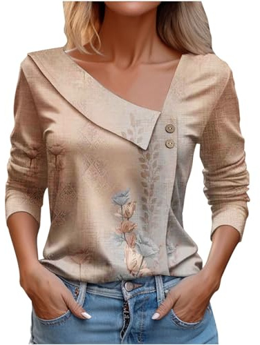 Cocila T-Shirt a Maniche Lunghe con Scollo a V Donna Elegante Tailleur Invernale in Pizzo e Maglia Casual Top in Coton Rosa