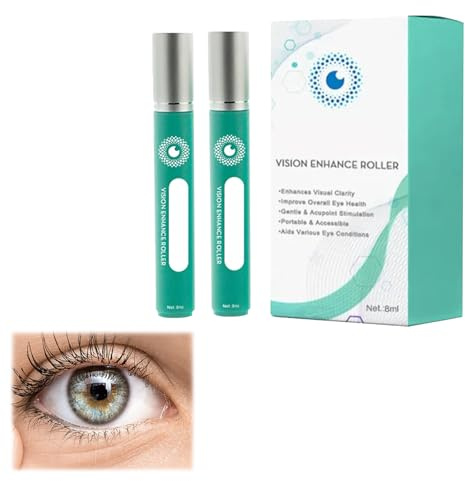 Rodillo Potenciador De La Visión, Suero De Masaje Para Los Ojos, Hidrata La Piel Alrededor De Los Ojos, Relaja Los Ojos Para Aliviar La Sequedad Y La Fatiga, Y Mejora La Claridad Visual, 2pcs