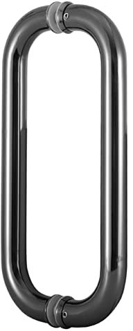 Maniglia per Porta Doccia Rotonda a Forma di O, Set di ferramenta bifacciale per Interni, Maniglia per Porta Push-Pull in Acciaio Inox 304, Diametro del Tubo 1 Pollice (Colore: Oro) (Grigio