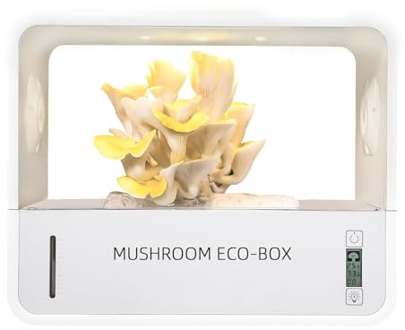 Svampodlingstält med temperatur- och fuktighetsdisplay, Smart Mushroom Monotub Grow Kit, inomhuslåda med stillastående luft för svampodlare