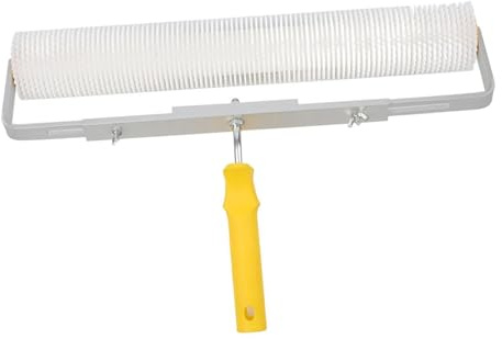 rongweiwang Rouleau à chape autonivelant professionnel à pointes pour un roulement facile et efficace. Outil professionnel pour des surfaces en ciment parfaitement planes, 18 pouces