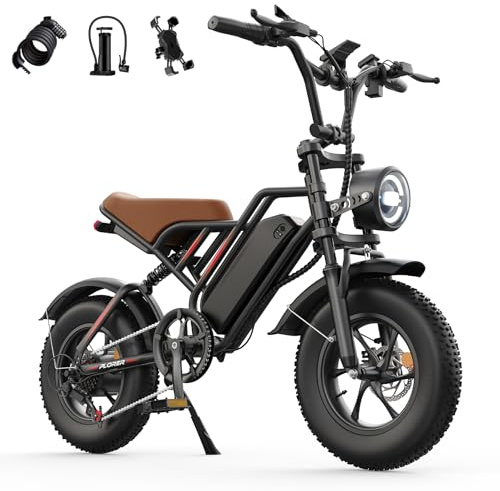 AOIHO Electric Bike, 16 x 4.0 Electric Bikes for Adults with 48V 624Wh Battery, 100KM Range, Full Suspension, 5 PAS LCD Display, 7 Speed, All-Terrain Fat Tire E Bikes for Men and Ladies Dirt Bike