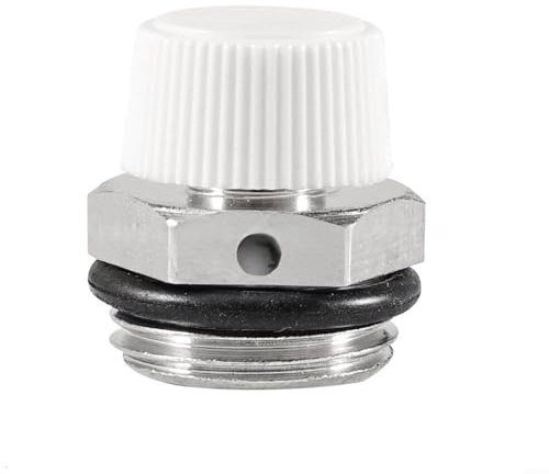 Besttoolifes Paquete de 2 válvulas de purga manual del radiador para sistemas de calefacción central, válvula de liberación de aire de cobre para mantenimiento del calentador (cobre 1/2)