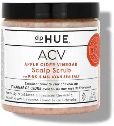 dpHUE Apple Cider Vinegar Scalp Scrub with Pink Himalayan Sea Salt, 9 oz - Natural Exfoliating Scrub & Dry Scalp Treatment - Aloe Vera & Avocado Oil - Gluten Free, Vegan