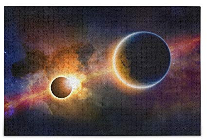 Mnsruu Planet Earth Space Solar System Galaxy Nebula Jigsaw Puzzle Leisure Creative Games 1000 Pieces for Adults Children Gift