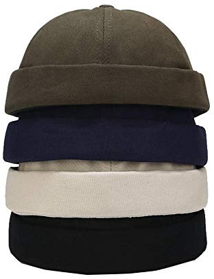 Rolled Cuff Watch Docker Cap Brimless Worker Fisherman Skull Beanie Hat