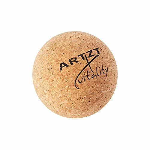 ARTZT vitality Kork Ball | Faszienball aus echtem Kork | Nachhaltiger Massageball Made in Portugal | Kork Faszienball für Faszientraining zu Hause Beige, 7,5 cm