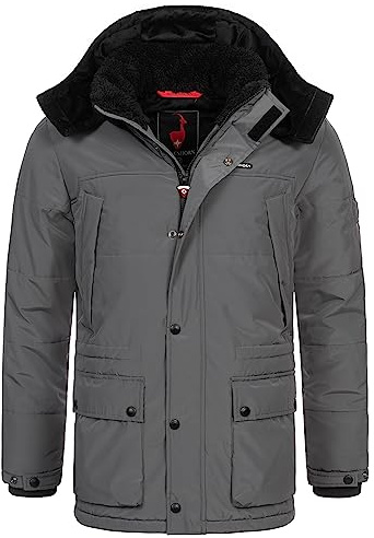 Höhenhorn Mangard Parka - Veste matelassée d'hiver pour homme, gris, XL