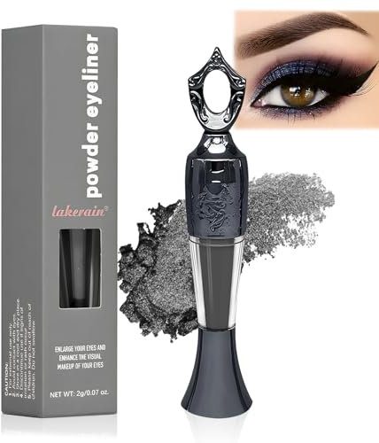 Eyeliner 2g, Lápiz Delineador de Ojos Negro Ideal para Ojos Ahumados - Altamente Pigmentado e Hipoalergénico - Fácil de Aplicar - Lápiz Delineador de Ojos en Polvo 100% Natural