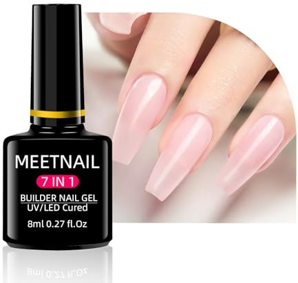 Nagelkleber Für Kunstnägel, 7 in 1 Glue Gel For Nail Tips, Clear Extra Stark und Schnelltrocknend Professionelle Nail Glue Für Press On Nail Transparent Fake Nail Tip Kleber Aushärten UV 8ML