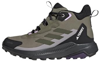 adidas Women's Terrex Anylander Mid RAIN.RDY Hiking Shoes, Olive Strata/Night Cargo/Core Black, 5 UK
