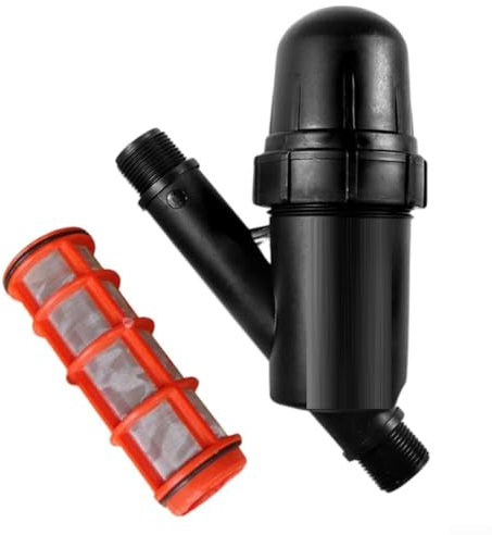 Getdoublerich Set di 2 filtri in acciaio inox per irrigazione a rete, per sistemi di microirrigazione/gocciolamento, filtrazione sabbia/ghiaia