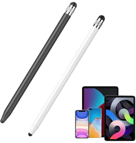 2-pack pekpennor, 3 i 1 pekpenna för iPad/iPhone/Samsung/Android/iOS, pekpenna med hög känslighet och precision