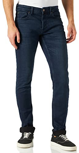 Herren O&S Slim Fit Jeans | Basic Hose Denim Pants ONSLOOM | Tapered Trousers Stoned Washed, Farben:Blau-4, Größe Jeans:33W / 30L
