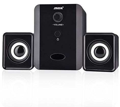 audio, altoparlante combinato con subwoofer, bassi, audio stereo, mini box per altoparlanti per PC desktop, laptop, DVD, TV, telefono cellulare, tablet(nero)