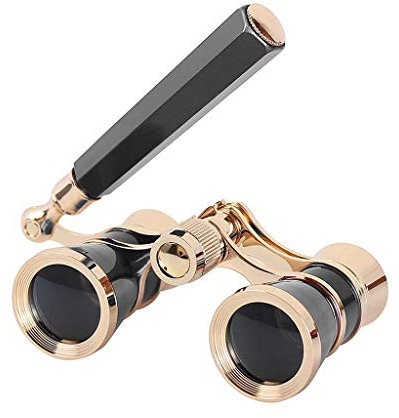 BIlinli Mini Protable Vintage Brille Fernglas Teleskop mit Griff Mode Frauen Elegante Mehrzweck Oper Theater Theater Pferderennen Wertschätzung Zubehör Kit