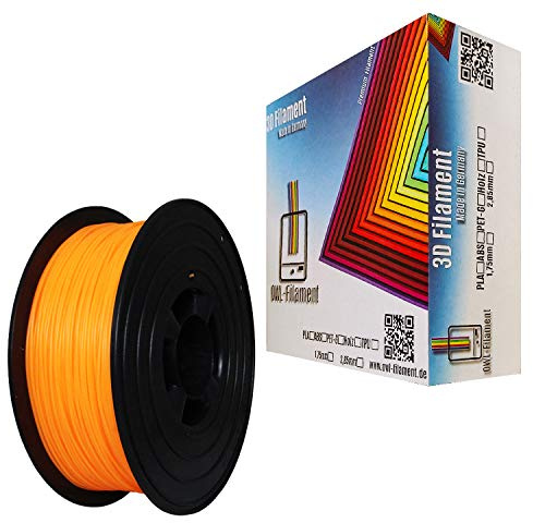 OWL-Filament 3D-Drucker PLA 1,75mm 1kg Spule Rolle (Neon Hellorange)