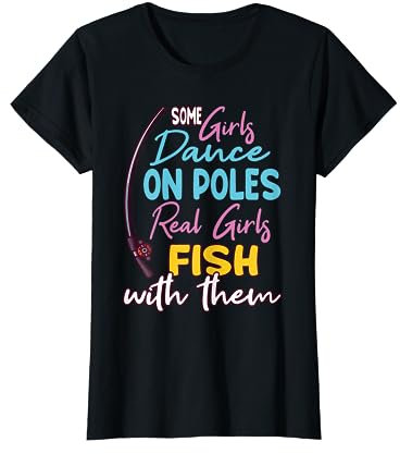 Angelbekleidung für Frauen und Mädchen, die Angeln lieben. T-Shirt