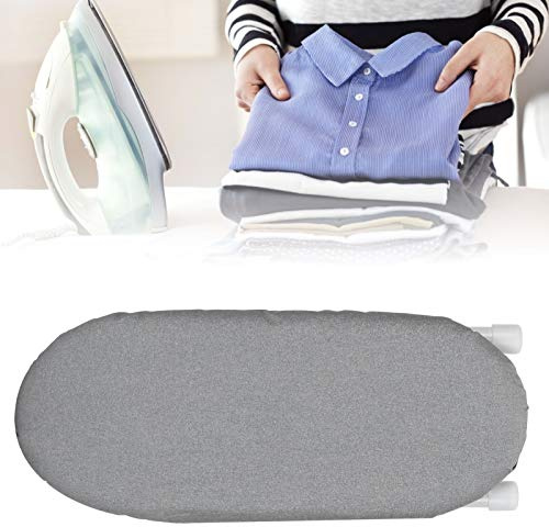 LIZEALUCKY Tavolo da Stiro Mini ASSE da Stiro Retrattile Pieghevole per Risparmiare Spazio per i Viaggi a casa Tavolo da Stiro Pieghevole con Polsino(d'Argento)