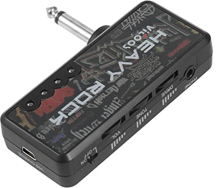 KOCAN amplificateur,Plug de Guitare électrique,Guitare Electrique Plug Mini Casque Ampli Amplificateur Heavy Rock Compact Portable