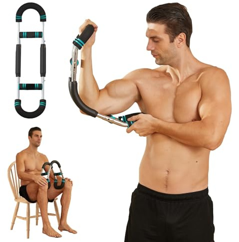 HOTSWEAT Twister Arm Exerciser Chest Workout,Portable Power Twister Bar,Muscular Strength Enhancer,Thigh Master Trainer Men,at Home Fitness Equipment