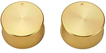 MKLHAVB Gasspisknapp, 2 stycken, 6 mm, 8 mm, guld, kök, gasspis, handtag, metall, multifunktion, ugn, knapp, brytare, gasspis, kontrollknappar (8 mm, 45 guld)