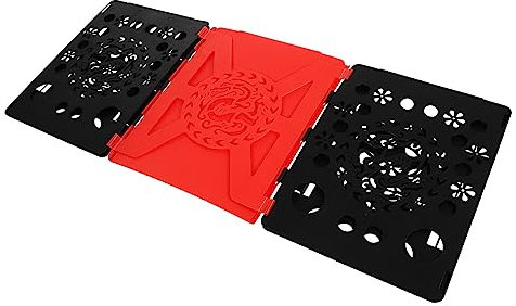 Cabilock 1 Pièce Carte De Pliage Des Vêtements Adultes Chemise Chemise Pliant Dossier Enfants Planche De Rangement Pour Vêtements Empilement Habits Plastique Rouge