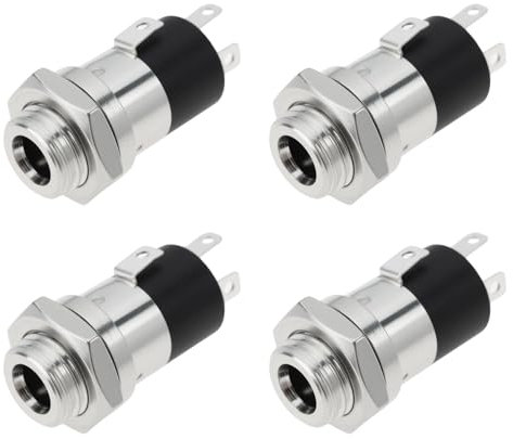 The Lord of the Tools 4 x 4-polige Panel-Klinkenbuchse, 3,5 mm, für Lötmontage für verschiedene elektronische Anwendungen, eine stabile Verbindung