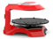 Elektrogrill Rauchfreier Infrarot Elektrogrill mit 360° Drehfunktion, 1390 W, Tischgrill mit LCD-Touchscreen, Antihaftplatte, leicht zu reinigen (Rot)