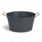 LIVLIG - Vaschetta in zinco, diametro 40 cm, versatile in latta per piante, per laghetto da giardino, 30 l, ideale decorazione da giardino e decorazione per feste in giardino, colore: antracite