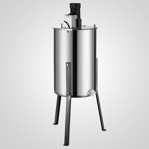 Extractor eléctrico de miel de acero inoxidable, equipo de apicultura con tapa transparente para miel, vino de frutas y uso comercial