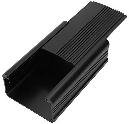 Scatola di raffreddamento con involucro in alluminio per progetto elettronico fai-da-te resistente all'usura nero opaco, scatola in alluminio per controller, per prodotti elettronici Guscio