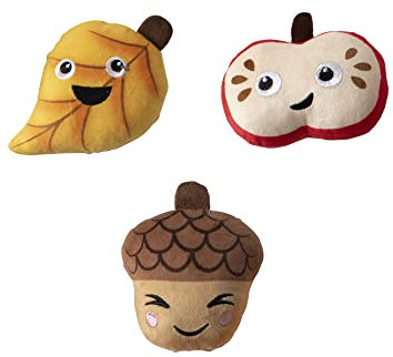 Fringe Studio Plush Dog Toy, Falling for You, 3 Piece Set, Pet Shop Collection (289540)