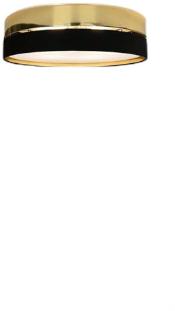 Licht-Erlebnisse Deckenlampe rund Ø 60 cm groß Modern Schwarz Gold 4X E27 Stoff Metall Deckenleuchte Schlafzimmer Wohnzimmer