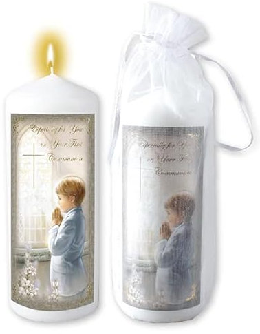FHC First Holy Communion White Candle Boys 1st Communion Gifts Boys