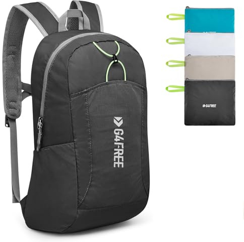 G4Free Zaino pieghevole leggero da 24 litri, piccolo zaino da escursionismo resistente all'acqua, per viaggi, sport, corsa