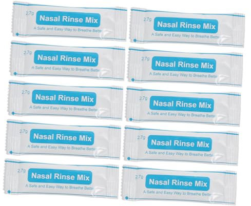 HAPINARY 80pcs Saline Packet Nasal Wash Salt Sachets for Nose Care and Nasal Cavity Cleaning Individually Packaged Easy to Carry Suitable for Daily for Adults and Children