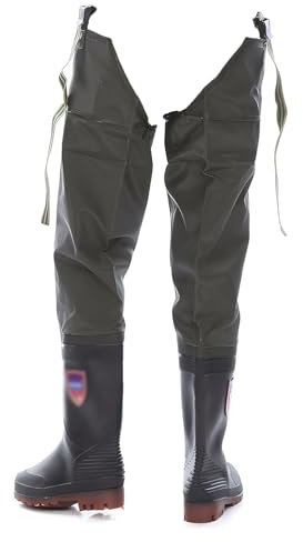 Höftvadare för herrar, vattentäta höftkängor för u Hip Waders Outdoor Herr Hip Waders, lätta vattentäta höftstövlar Tjock Oxford-sula, starkare grepp(8 UK)