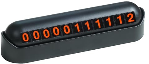 Placa de número de teléfono para Coche,Placa de número de teléfono de Aparcamiento - Placa de matrícula de Aparcamiento con Estilo Tarjeta de Aparcamiento | Placa de estacionamiento Temporal compacta