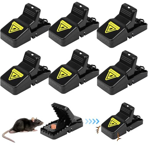 VZXZXE 6 x pièges à Rats Professionnelle et pièges, piege a Souris, tapetteà Souris 11 * 5.5 * 5cm piege a Rat Exterieur Attrape Souris pour Cuisine, Entrepôt,Jardin,Bureaux