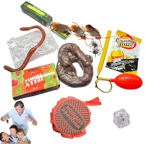 Kit de Broma, bromas para niños - Paquete de bromas y Caja de Juguetes de Broma - Juego de Juguetes para bromas para Todas Las Edades, para niños, Adultos, Amigos, Familia