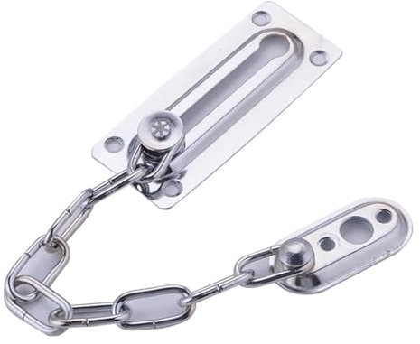 Lucchetto a catena for porta, Lucchetto a catena for porta, 1 pezzo Catena for porta in argento Catena di sicurezza in acciaio inossidabile Catena for serratura for casa Protezione for serratura for u