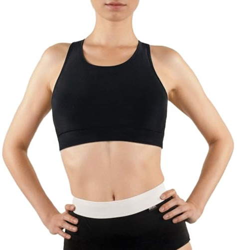 MYLILY Costume Bagno Top Donna Noir | Top Bikini | Top Bagno | Bikini Nero | Costume Mare | Bralette Sportivo Mare Donna (S)