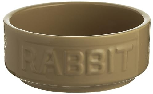 Mason Cash: Cane Rabbit Bowl - 5.2, 13.5oz - Tan Food-Water Feeding Dish, Durable Ceramic Stoneware, Microwave-Dishwasher Safe, Pet Feeding-Hydration